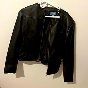 Black leather jacket